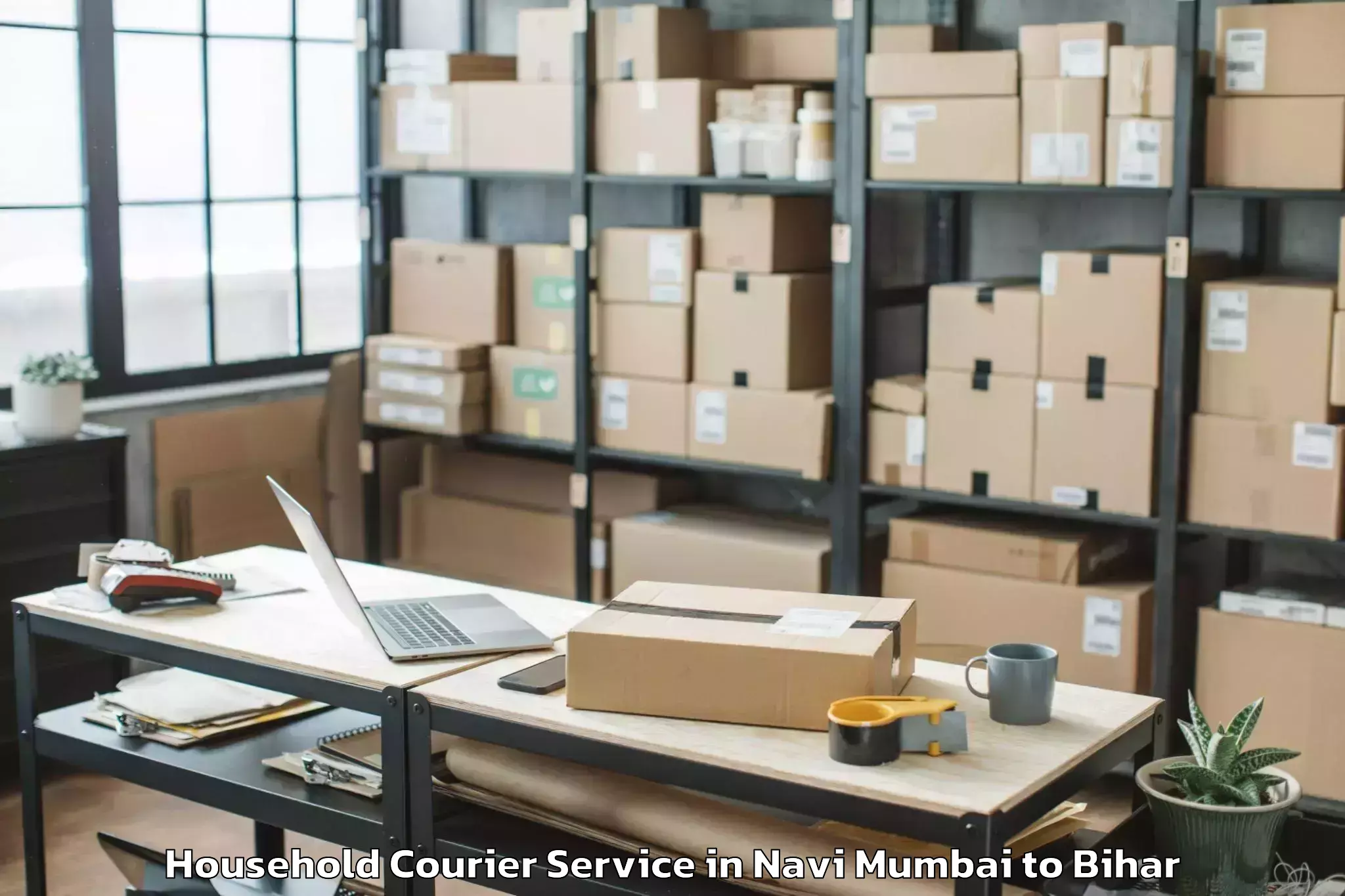 Easy Navi Mumbai to Bhargama Household Courier Booking